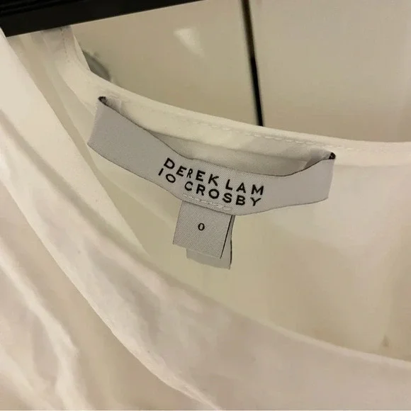 10 Crosby Derek Lam White One Shoulder Dress Size 0 - Picture 7 of 9